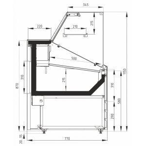 Витрина холодильная Carboma GC75 SM 1,8-1 фронт нестандартный цвет - Изображение 7