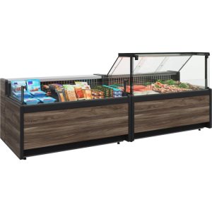 Витрина холодильная Carboma GC111 VM 2,5-1 (1008 Темный дуб) (динамика, без боковин) - Изображение 2