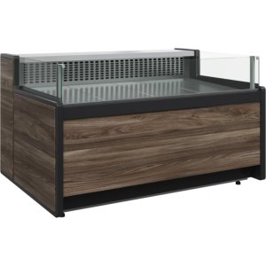 Витрина холодильная Carboma GC111 SP 2,0-2 (1008 Темный дуб) (открытая, без боковин)