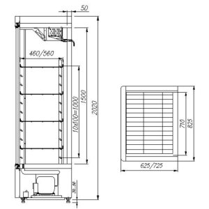 Шкаф холодильный Carboma R700C INOX - Изображение 3