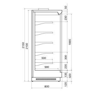 Горка холодильная Dazzl Vega DG 080 H210 125 - Изображение 3
