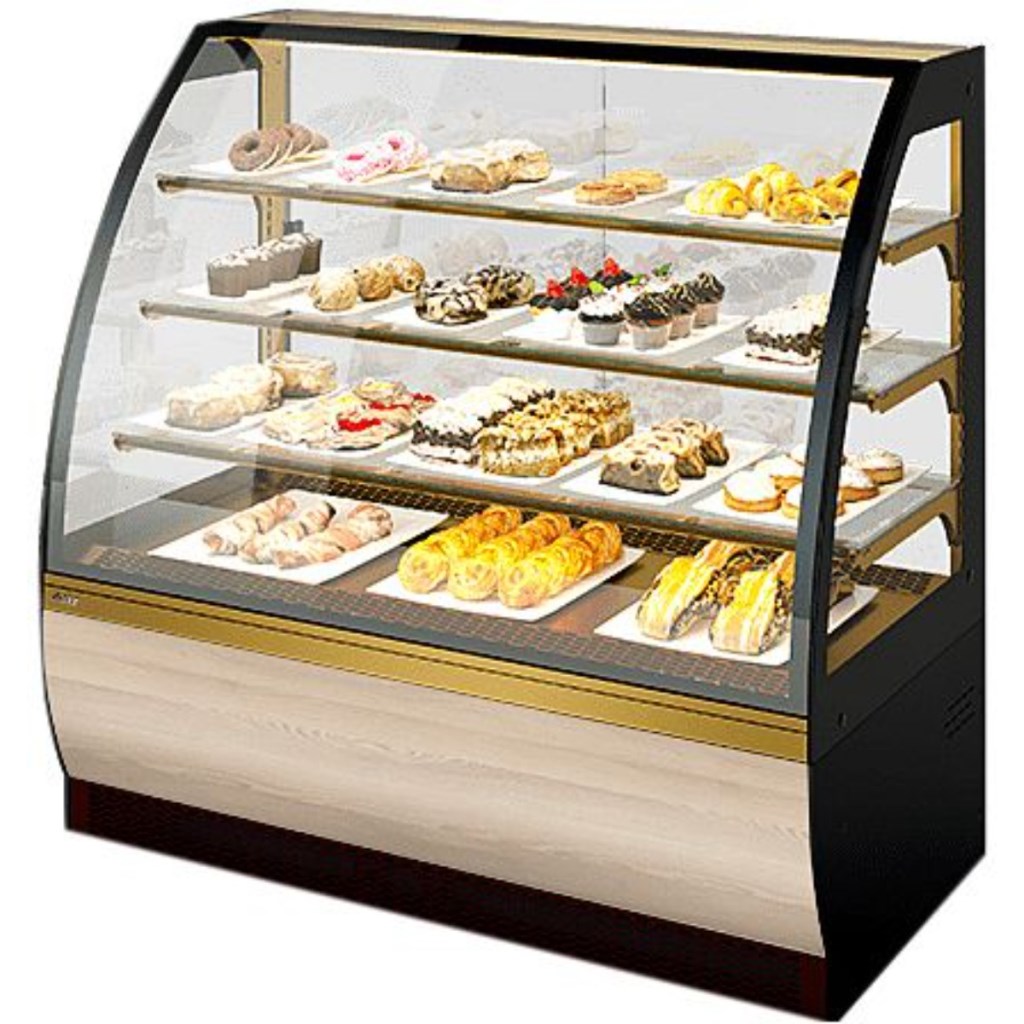 Витрина кондитерская Chilz VETE LUX 130 шоколад, золотой глянец, ясень наварра