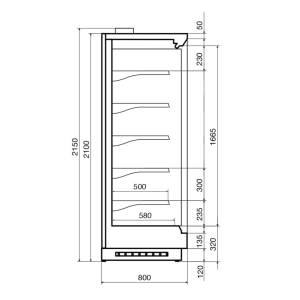 Горка холодильная Dazzl Vega 080 H210 125 - Изображение 3