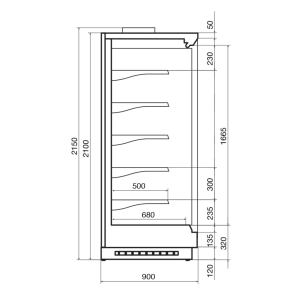 Горка холодильная Dazzl Vega DG 090 H210 190 - Изображение 3