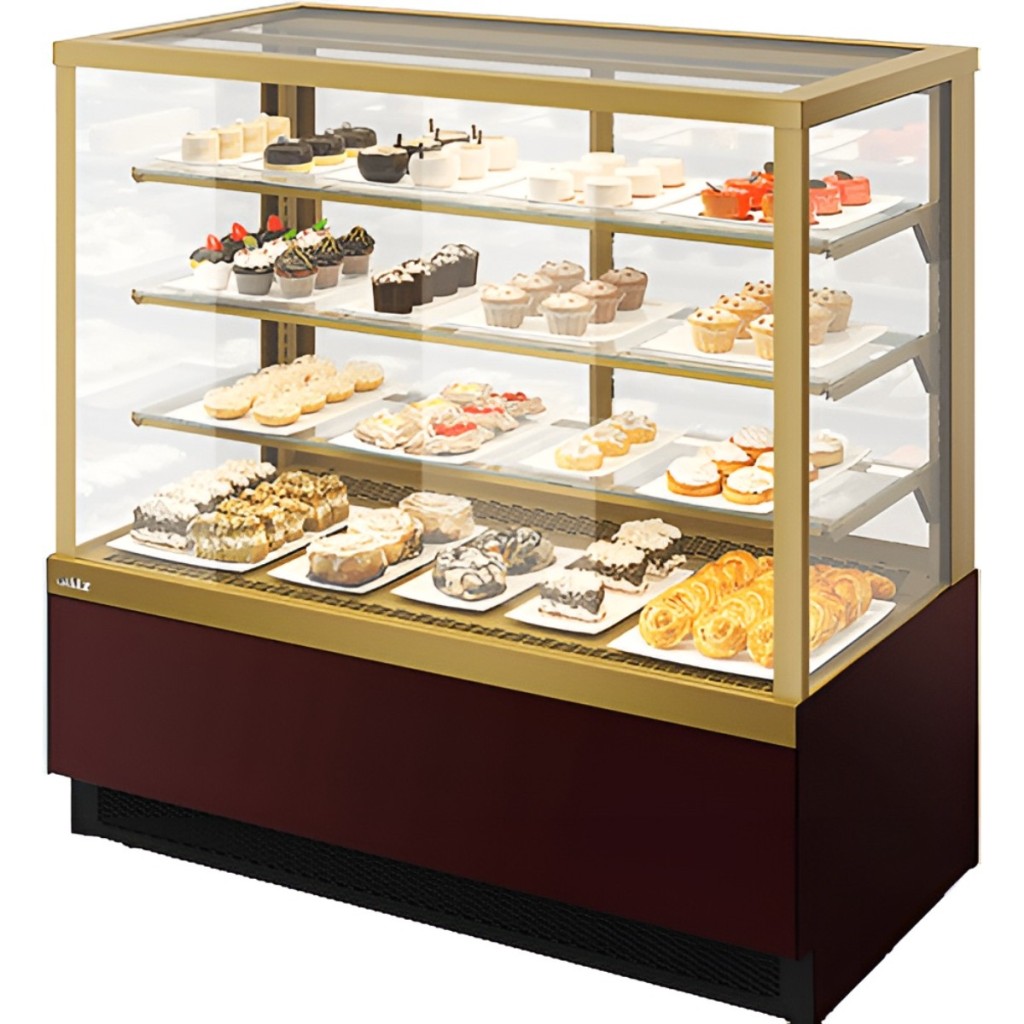 Витрина кондитерская Chilz VETE KUB LUX 130  шоколад, золотой глянец, шоколад