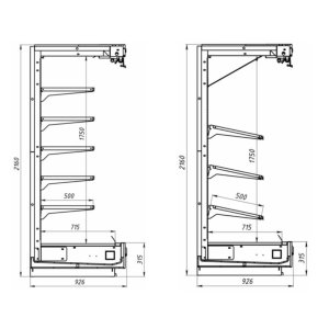 Горка пристенная витрина МХМ София 220/92 ВХСп-2,5 с ночными шторами фруктовая - Изображение 2