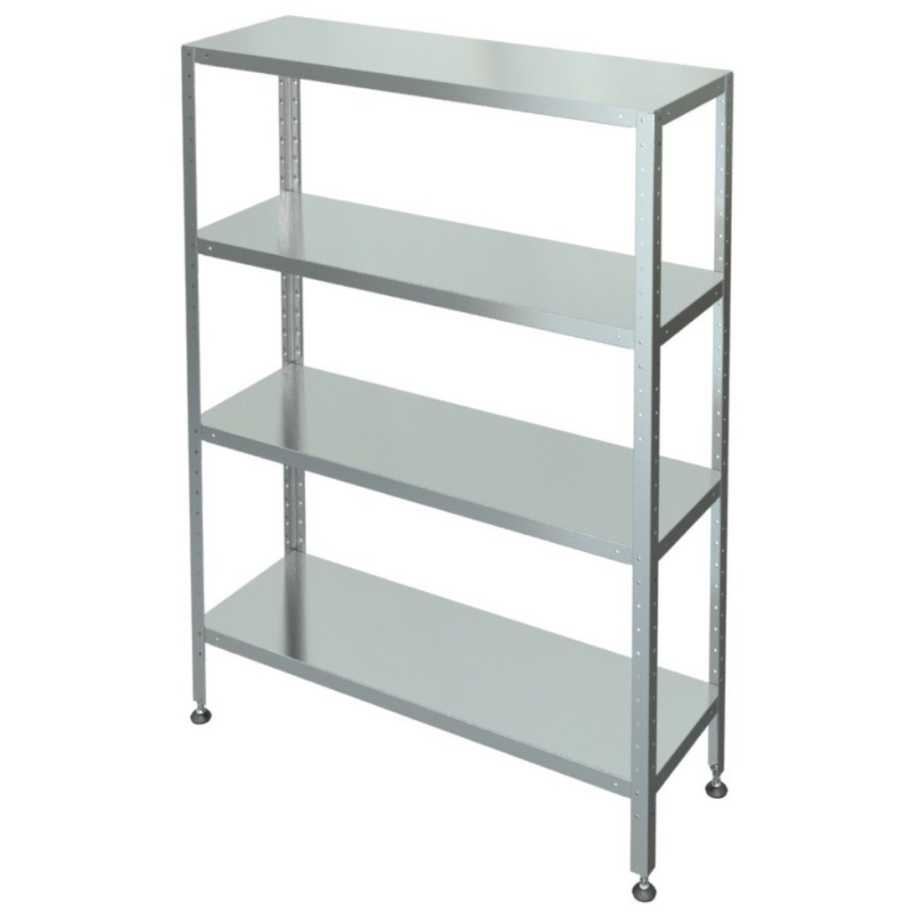 Стеллаж с 4-я сплошными полками МХМ С-4-0,3/0,8/1,8