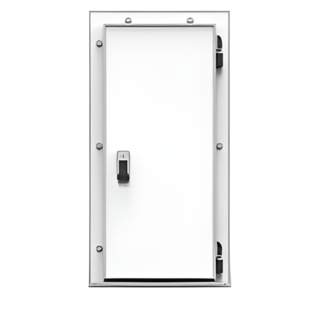 Дверь холодильная распашная одностворчатая НТ-РДО-1000*2200/120 (с металлической рамой)