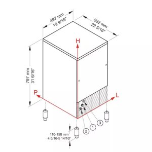 Льдогенератор Brema CB 425A HC B-QUBE (кубики) - Изображение 3