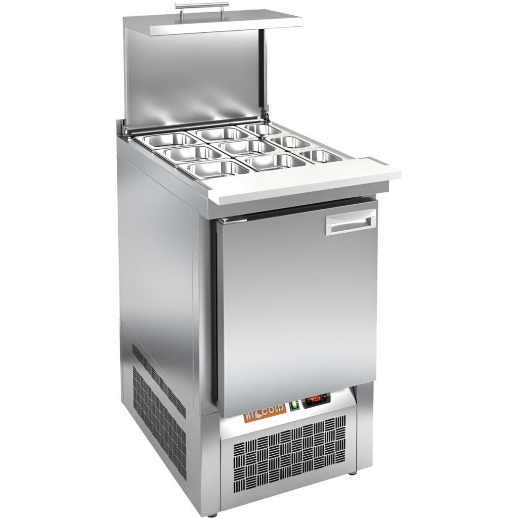 Стол холодильный для салатов HiCold SLE3-1GN полипропилен, с крышкой