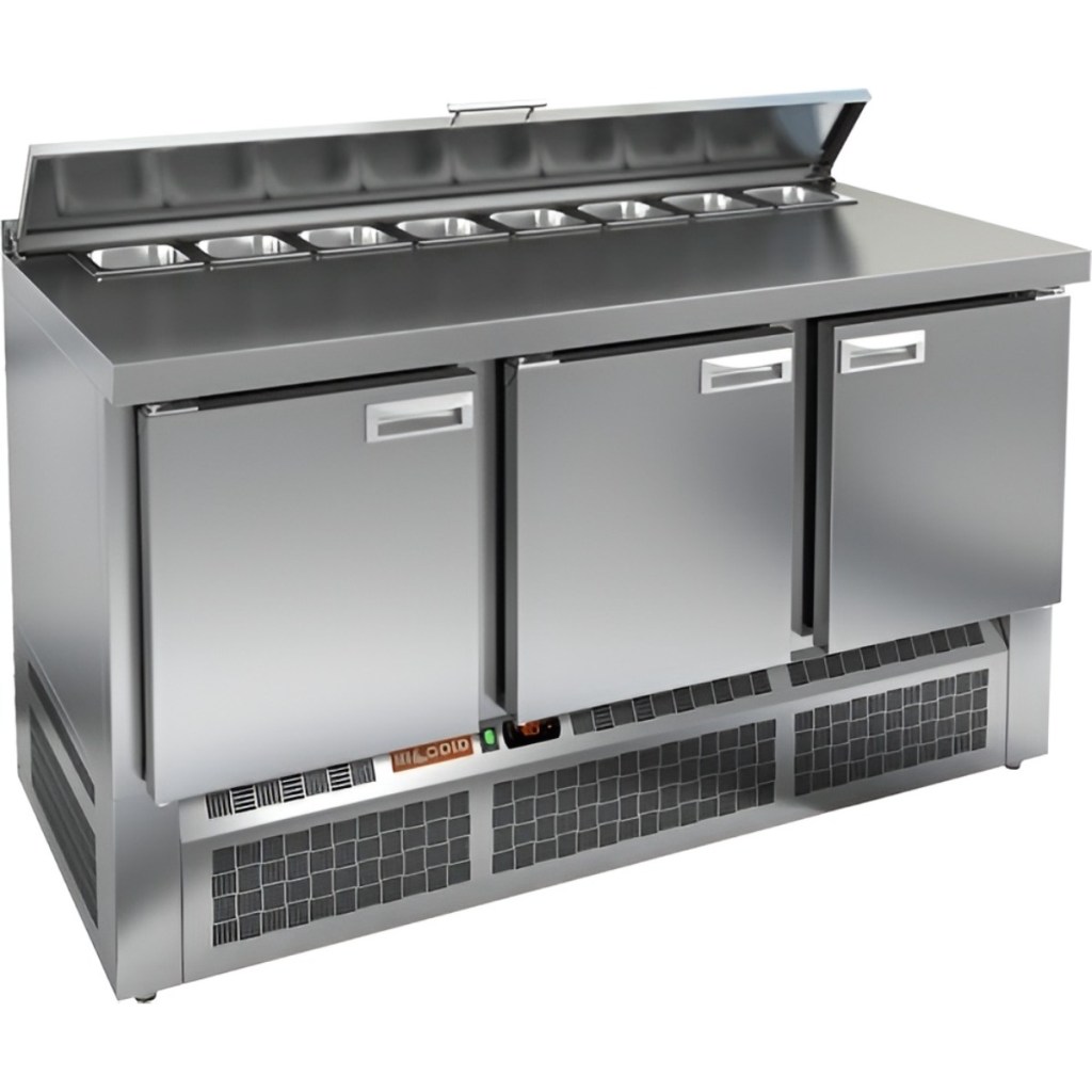 Стол холодильный для салатов HiCold SLE2-111GN (1/6) З с крышкой