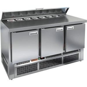 Стол холодильный для салатов HiCold SLE1-111GN (1/3) О с крышкой
