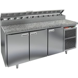Стол холодильный для пиццы HiCold PZ2-111/GN (1/6H) камень (R290)