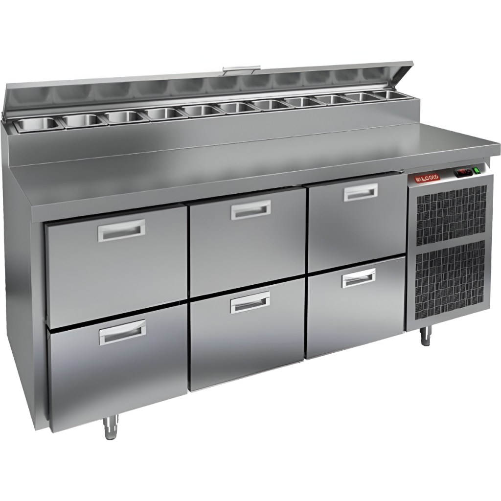 Стол холодильный для пиццы HiCold PZ2-222GN (1/6)