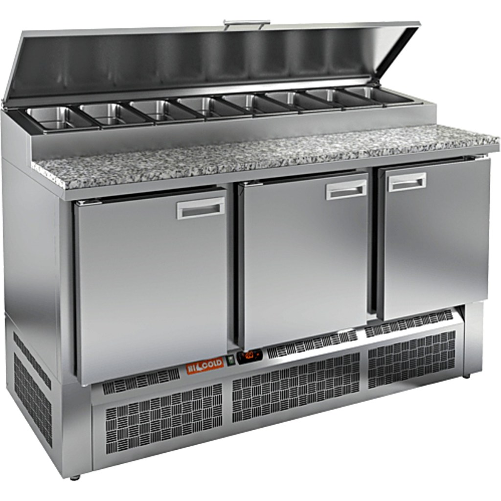  Стол холодильный для пиццы HiCold PZE1-111/GN камень