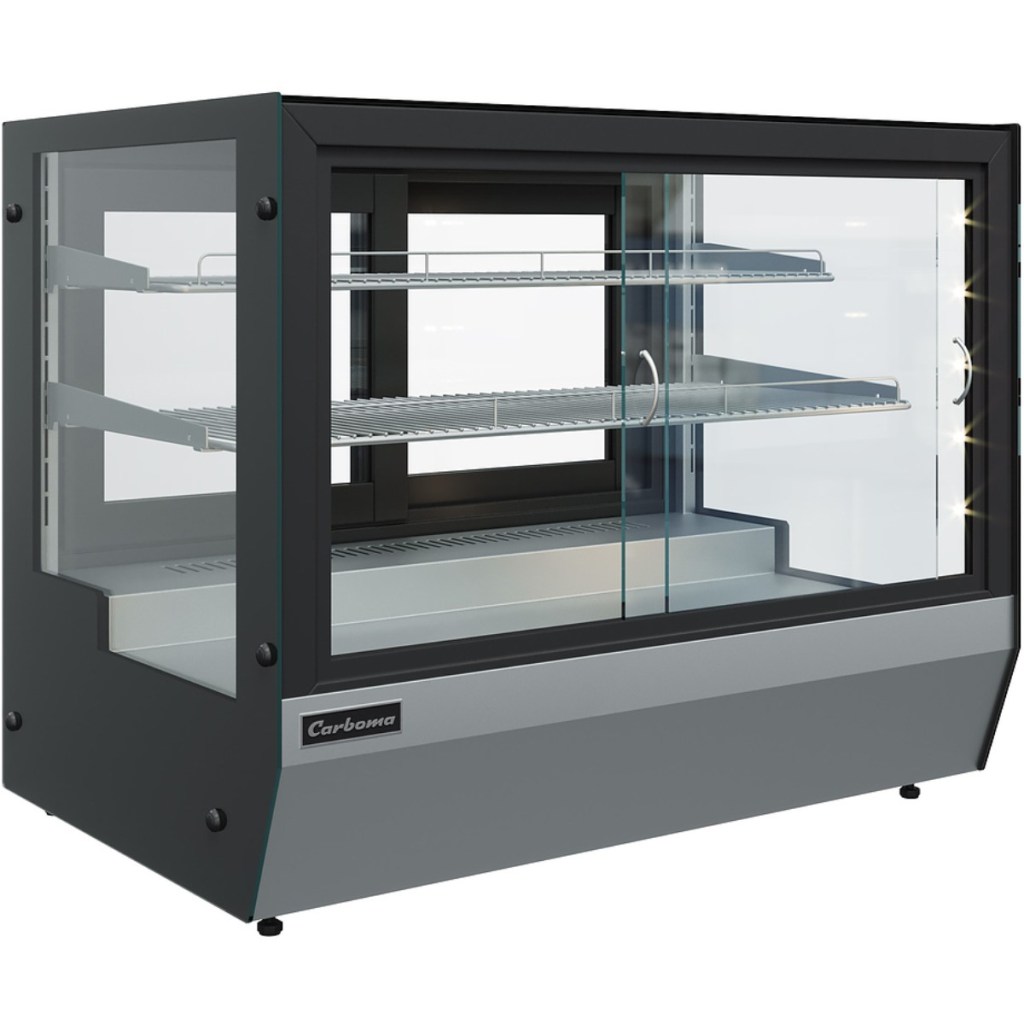 Витрина нейтральная (неохлаждаемая) настольная Carboma AC59 N 0,9-1 (слайдер) (фронт стандартный цвет)