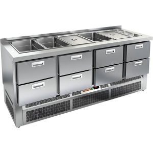 Стол холодильный для салатов HiCold SLE3-2222GN М без крышки