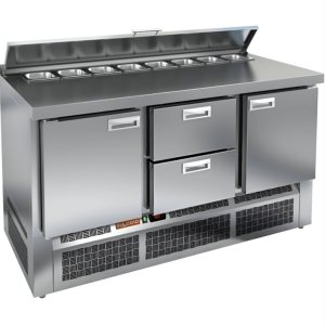 Стол холодильный для салатов HiCold SLE1-121GN (1/3) М с крышкой