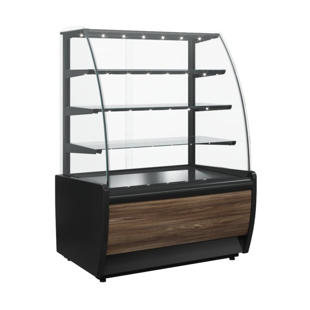 Витрина кондитерская Carboma K70 N 1,3-1 Light Паттерн (0108 Темный дуб) нейтральная