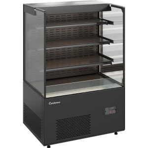 Витрина кондитерская Carboma KC71-130 VV 0,9-2 (9005) открытая, индивидуальное исполнение