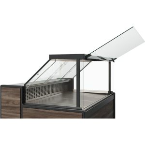 Витрина холодильная Carboma GC111 VV 3,75-1 (1008 Темный дуб) (динамика, газлифт, без боковин) - Изображение 2