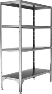 Стеллаж металлический С-1,6*9*3/4 нерж.