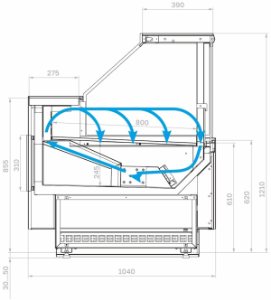 Витрина холодильная Carboma GC110 VV 2,0-1 с боковинами (версия 2.0) (9006-0430) - Изображение 3