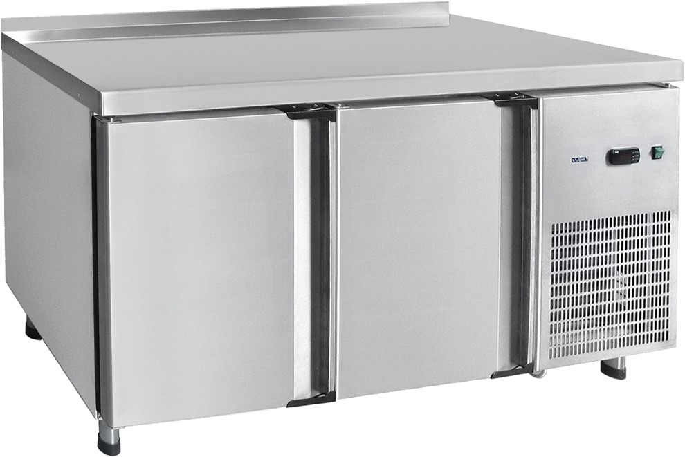 Стол холодильный Abat СХС-60-01 с бортом (ящики 1/2, дверь-стекло)