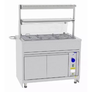 Электрический мармит кухонный 2-х блюд Abat Hot-line ЭМК-70Х с подогреваемой полкой - Изображение 2